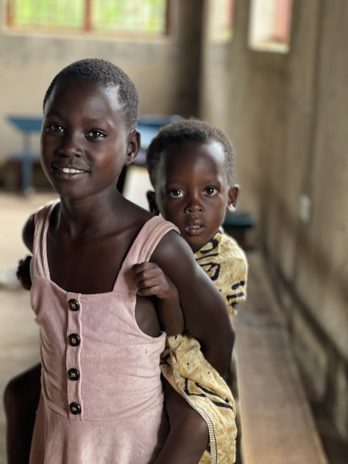 Children sharing a school meal together