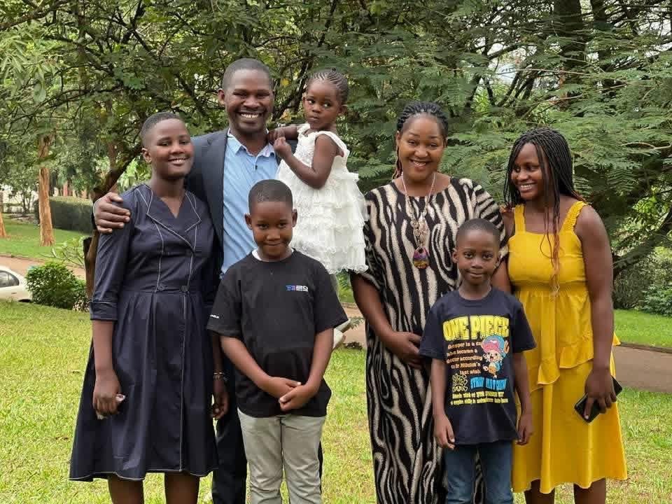 Pastor Kenneth Lule, Claire, and their family